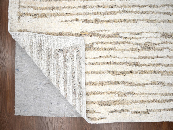 12'0" x 14'10" New Hand Knotted Brown Wool Rectangle Oriental Rug - MOA10284450