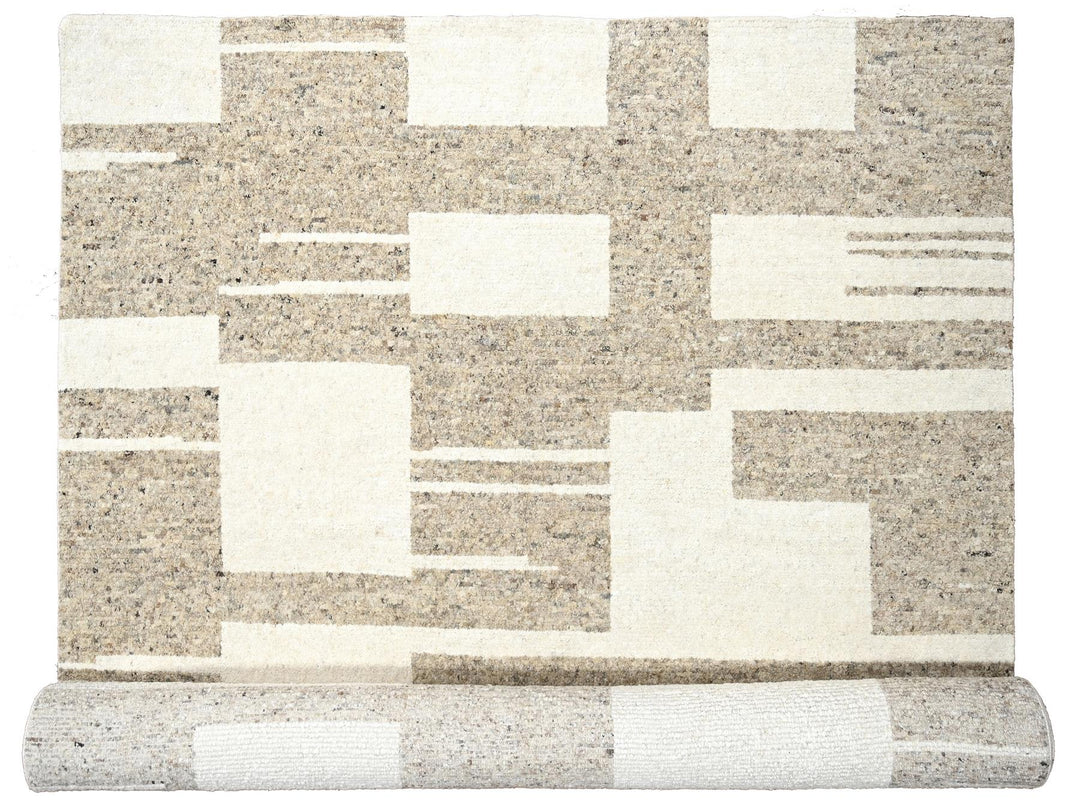 12'1" x 17'10" New Hand Knotted Brown Wool Rectangle Oriental Rug - MOA10284453