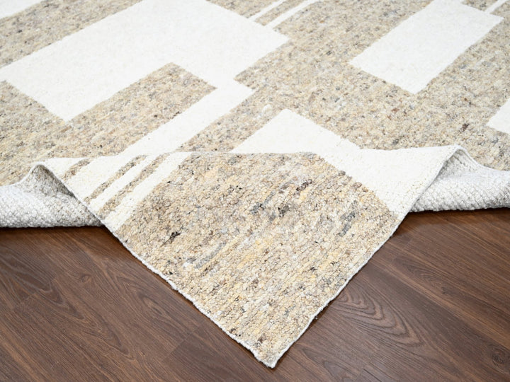 12'1" x 17'10" New Hand Knotted Brown Wool Rectangle Oriental Rug - MOA10284453