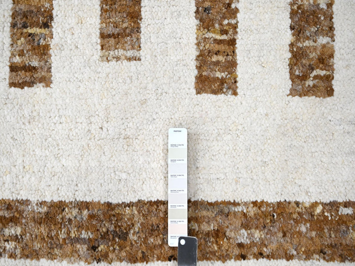 12'1" x 17'9" New Hand Knotted Brown Wool Rectangle Oriental Rug - MOA10284462