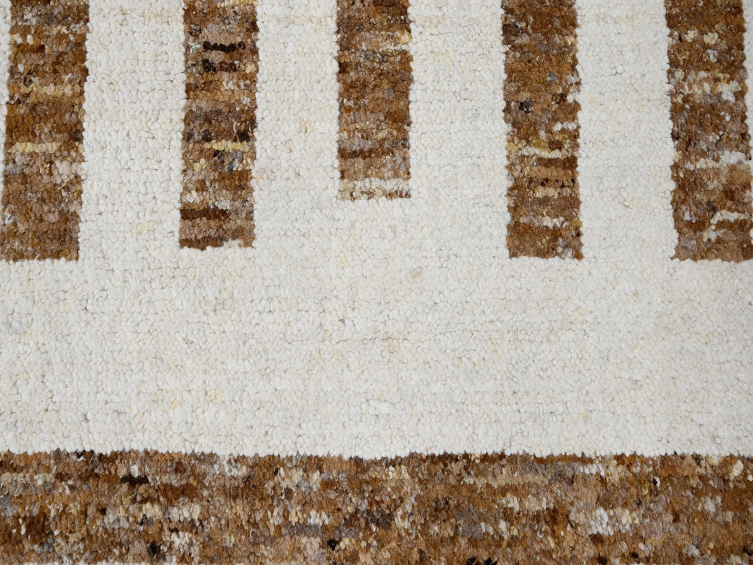 12'1" x 17'9" New Hand Knotted Brown Wool Rectangle Oriental Rug - MOA10284462