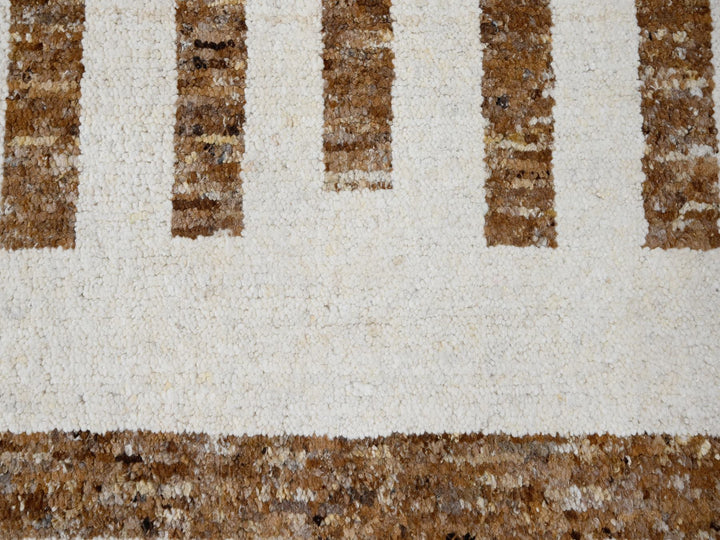 12'1" x 17'9" New Hand Knotted Brown Wool Rectangle Oriental Rug - MOA10284462