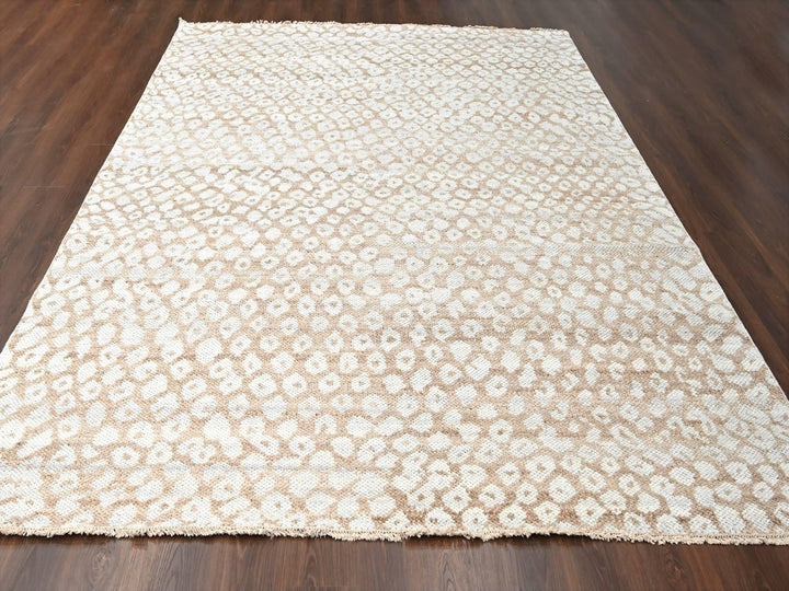 9'0" x 11'11" New Hand Knotted Brown Wool Rectangle Oriental Rug - MOA10284485