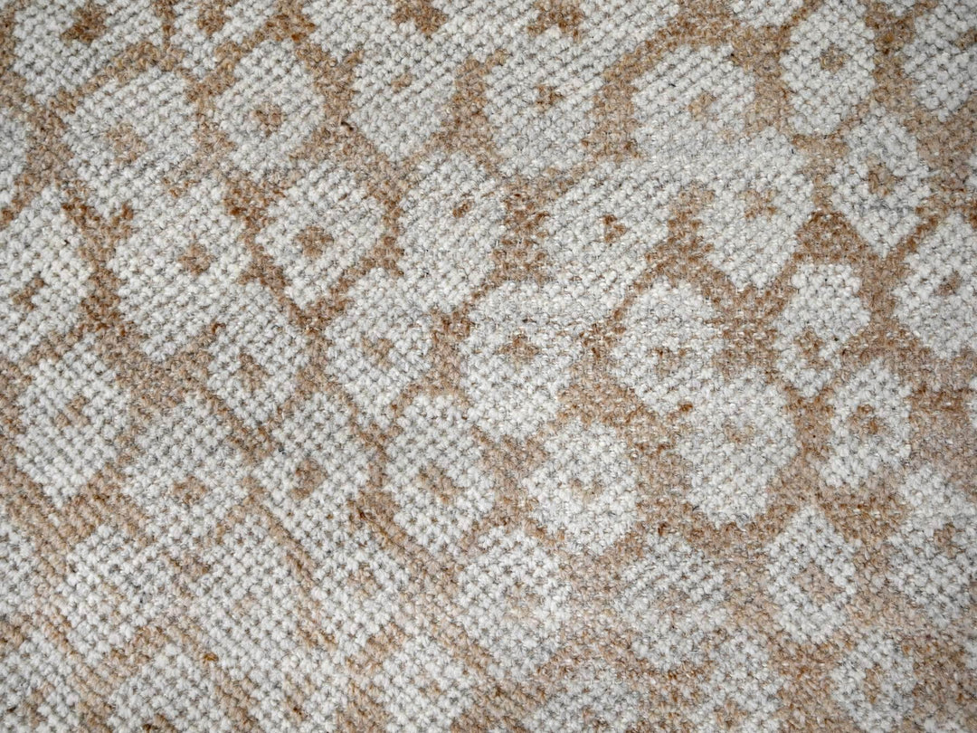 9'0" x 11'11" New Hand Knotted Brown Wool Rectangle Oriental Rug - MOA10284485