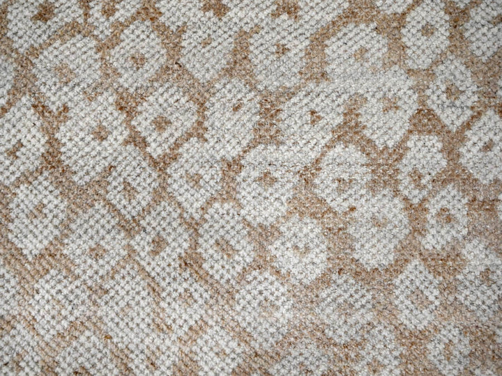 9'0" x 11'11" New Hand Knotted Brown Wool Rectangle Oriental Rug - MOA10284485
