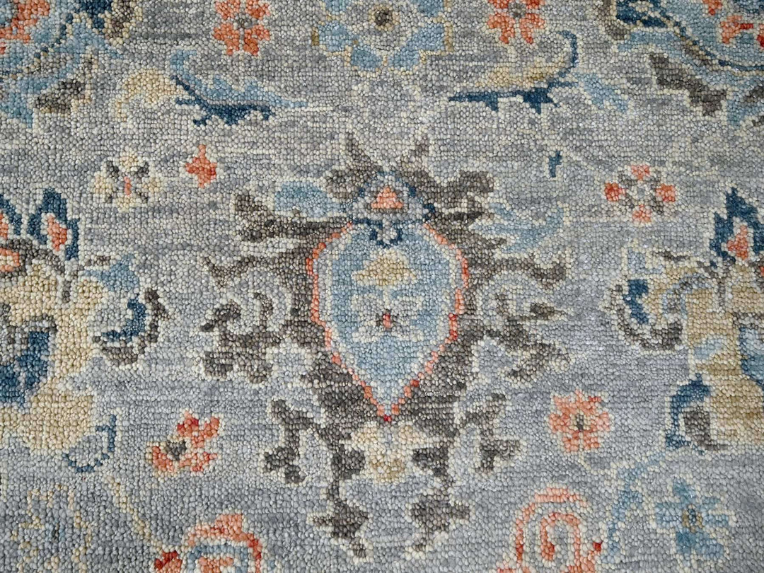 12'0" x 17'9" New Hand Knotted Grey Wool Rectangle Oriental Rug - MOA10284491
