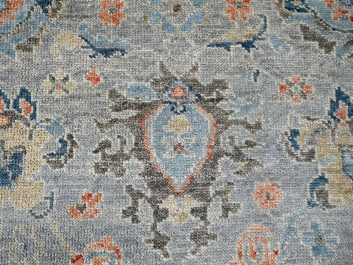 12'0" x 17'9" New Hand Knotted Grey Wool Rectangle Oriental Rug - MOA10284491