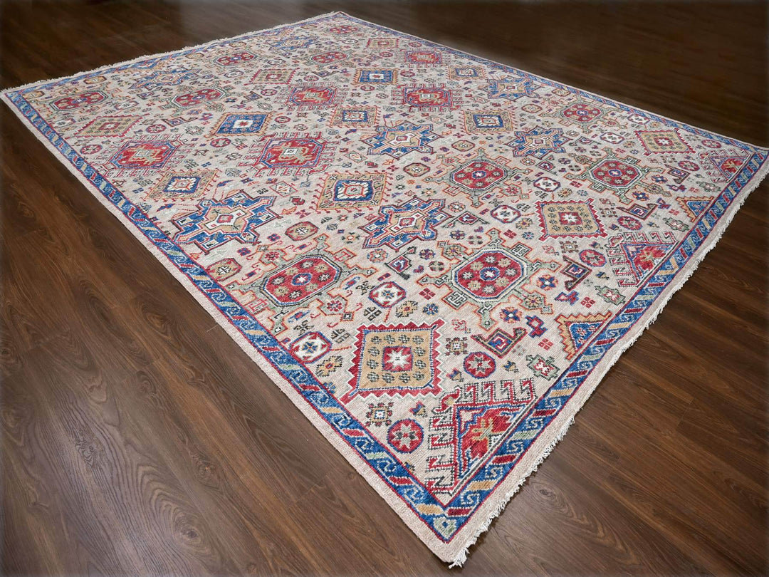 11'9" x 14'10" New Hand Knotted Brown Wool Rectangle Oriental Rug - MOA10284493