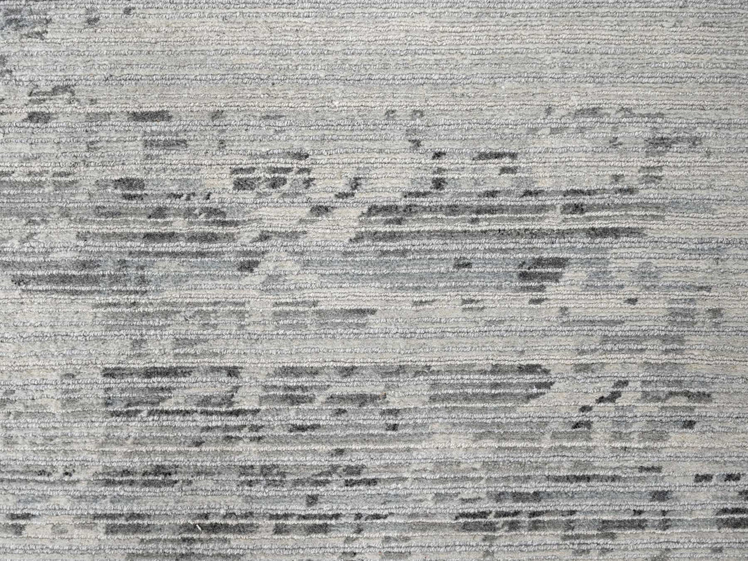 8'11" x 11'11" New Hand Knotted Ivory Wool Rectangle Oriental Rug - MOA10284499