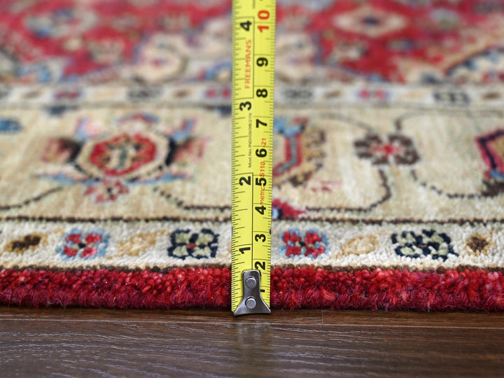 4'1" x 9'10" New Hand Knotted Red Wool Runner Oriental Rug - MOA10284500