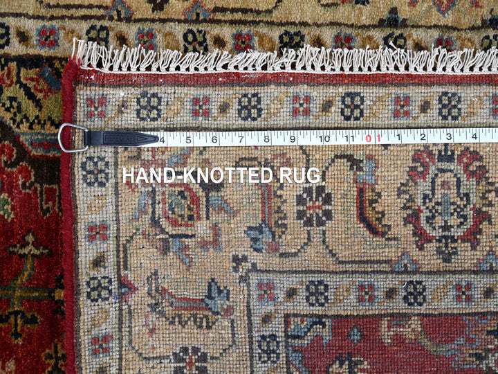 4'1" x 9'10" New Hand Knotted Red Wool Runner Oriental Rug - MOA10284500