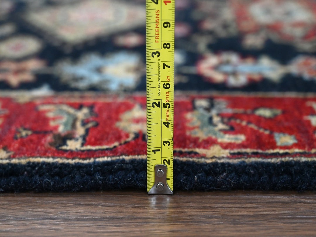 2'9" x 11'10" New Hand Knotted Black Wool Runner Oriental Rug - MOA10284522