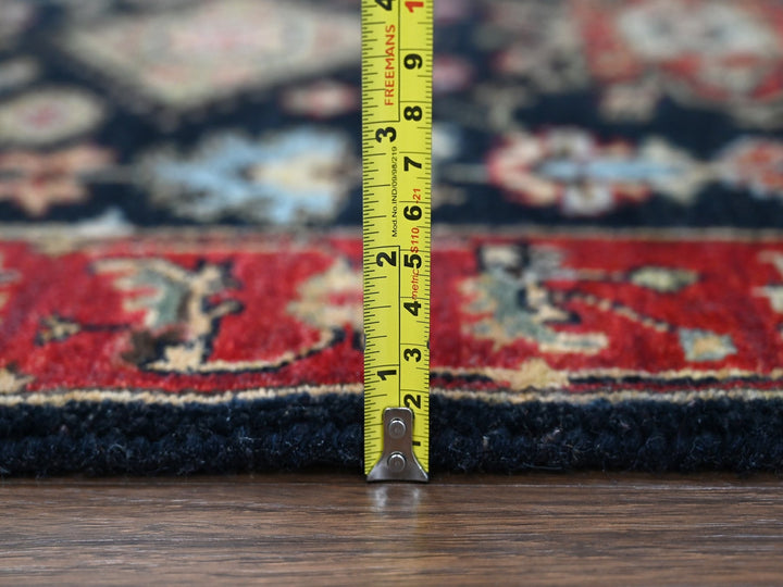 2'9" x 11'10" New Hand Knotted Black Wool Runner Oriental Rug - MOA10284522