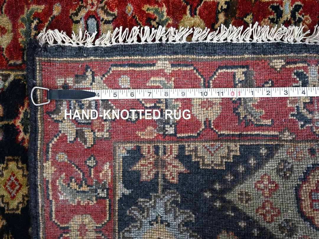 2'9" x 11'10" New Hand Knotted Black Wool Runner Oriental Rug - MOA10284522
