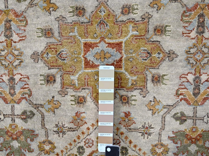 8'3" x 10'1" New Hand Knotted Ivory Wool Rectangle Oriental Rug - MOA10284527