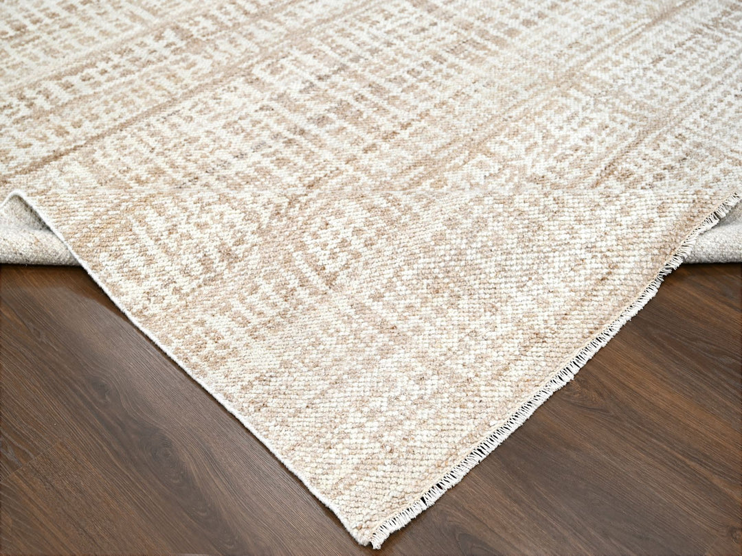 8'11" x 11'11" New Hand Knotted Brown Wool Rectangle Oriental Rug - MOA10284535