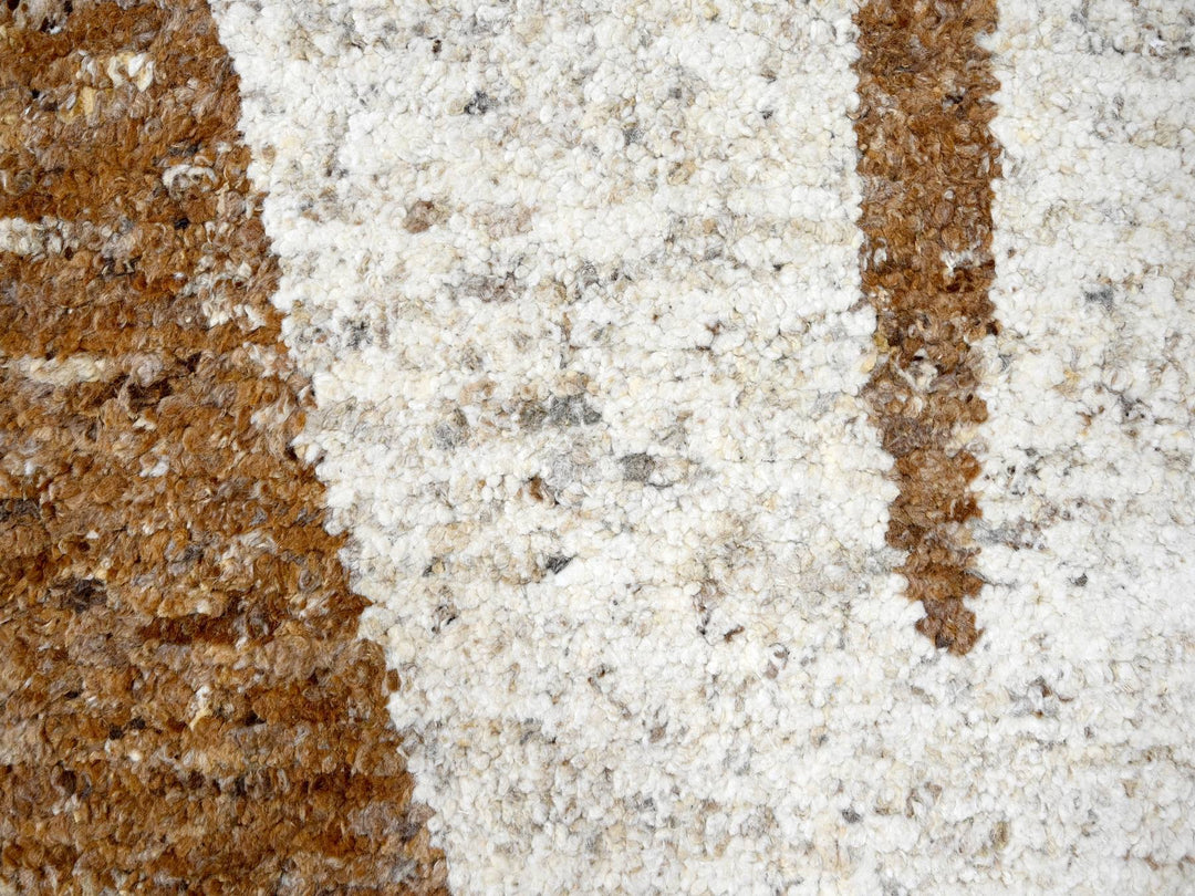 9'2" x 11'9" New Hand Knotted Brown Wool Rectangle Oriental Rug - MOA10284539