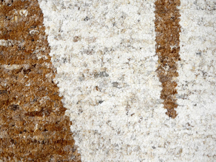 9'2" x 11'9" New Hand Knotted Brown Wool Rectangle Oriental Rug - MOA10284539