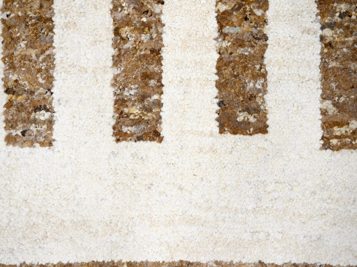 12'2" x 14'10" New Hand Knotted Brown Wool Rectangle Oriental Rug - MOA10284542