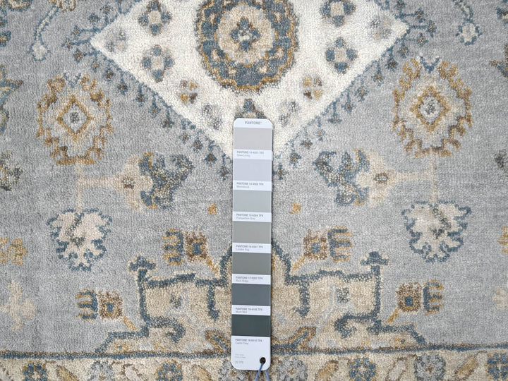 6'2" x 6'1" New Hand Knotted Grey Wool Square Oriental Rug - MOA10284594