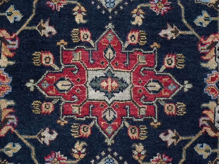 6'0" x 8'11" New Hand Knotted Black Wool Rectangle Oriental Rug - MOA10284611
