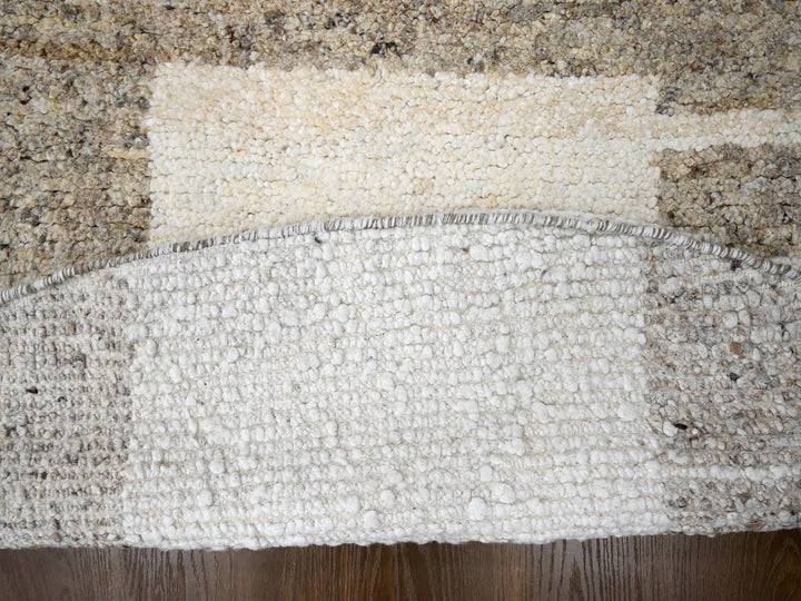 7'10" x 8'3" New Hand Knotted Brown Wool Round Oriental Rug - MOA10284623