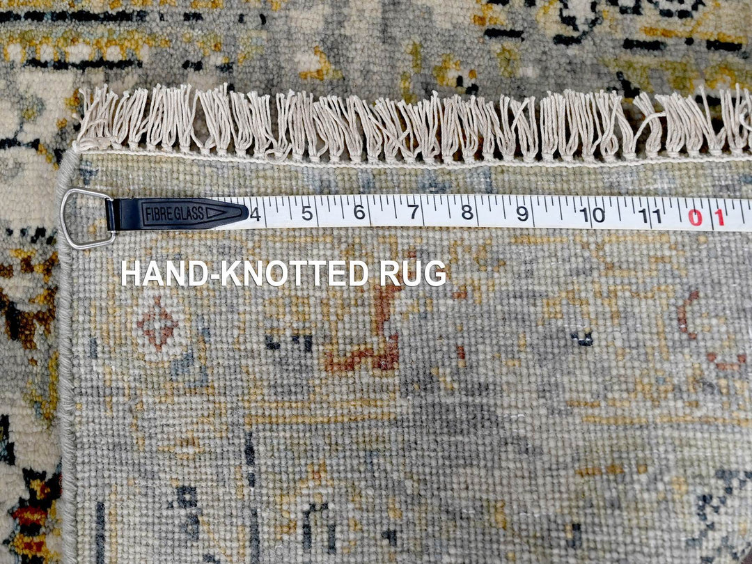 2'0" x 3'0" New Hand Knotted Ivory Wool Rectangle Oriental Rug - MOA10284630