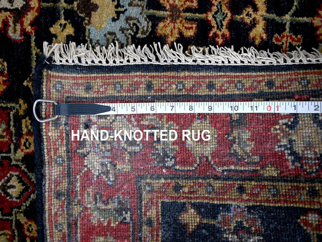 3'2" x 5'0" New Hand Knotted Black Wool Rectangle Oriental Rug - MOA10284662