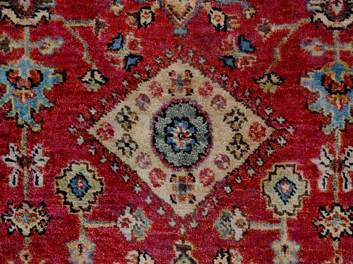2'7" x 12'0" New Hand Knotted Red Wool Runner Oriental Rug - MOA10284684