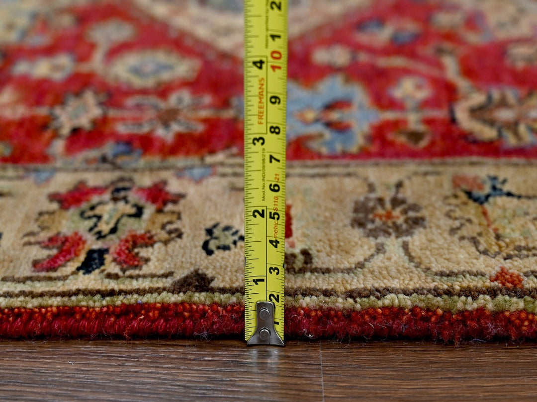 2'7" x 12'0" New Hand Knotted Red Wool Runner Oriental Rug - MOA10284684