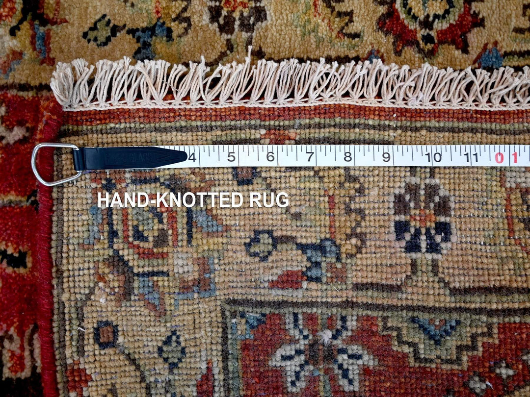 2'7" x 12'0" New Hand Knotted Red Wool Runner Oriental Rug - MOA10284684