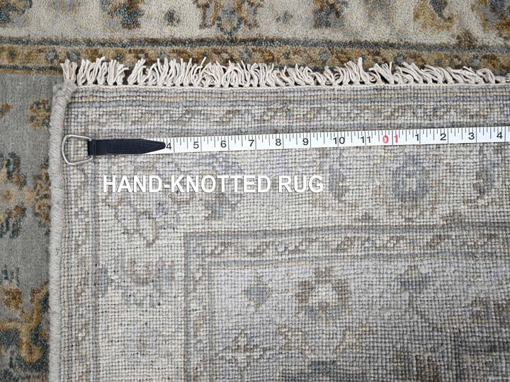3'1" x 5'0" New Hand Knotted Grey Wool Rectangle Oriental Rug - MOA10284702