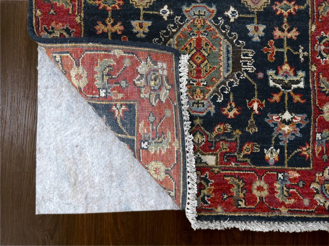 2'7" x 10'1" New Hand Knotted Black Wool Runner Oriental Rug - MOA10284710