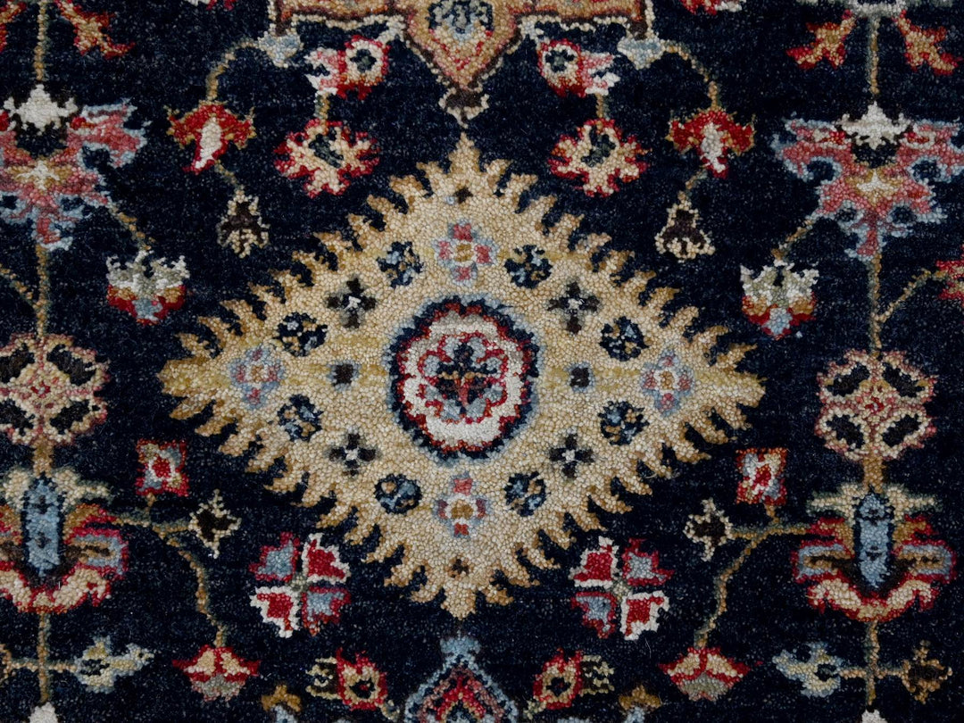 2'7" x 10'1" New Hand Knotted Black Wool Runner Oriental Rug - MOA10284710