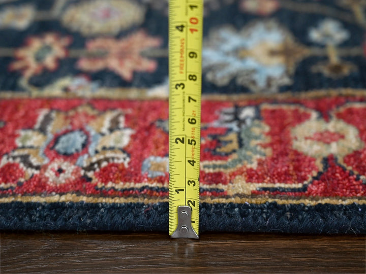 2'7" x 10'1" New Hand Knotted Black Wool Runner Oriental Rug - MOA10284710
