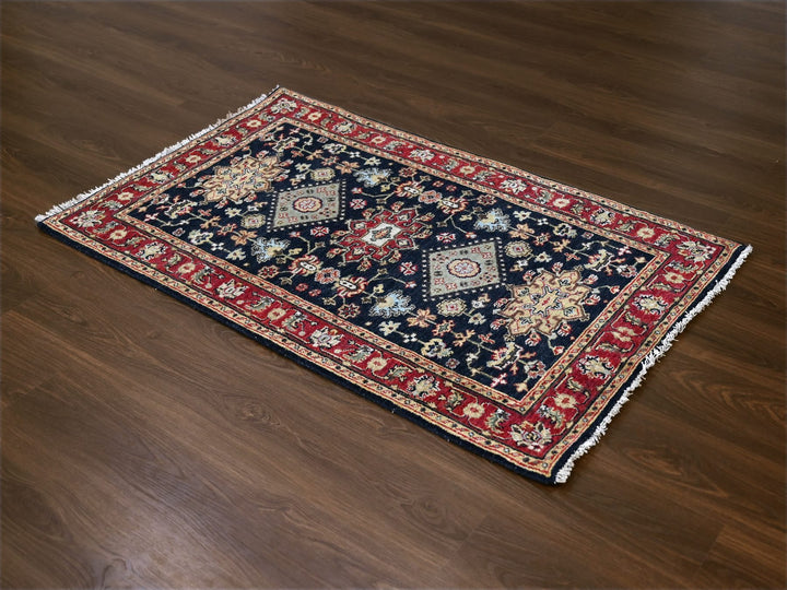 3'0" x 5'0" New Hand Knotted Black Wool Rectangle Oriental Rug - MOA10284711