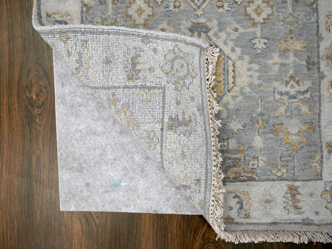 2'7" x 10'0" New Hand Knotted Grey Wool Runner Oriental Rug - MOA10284712