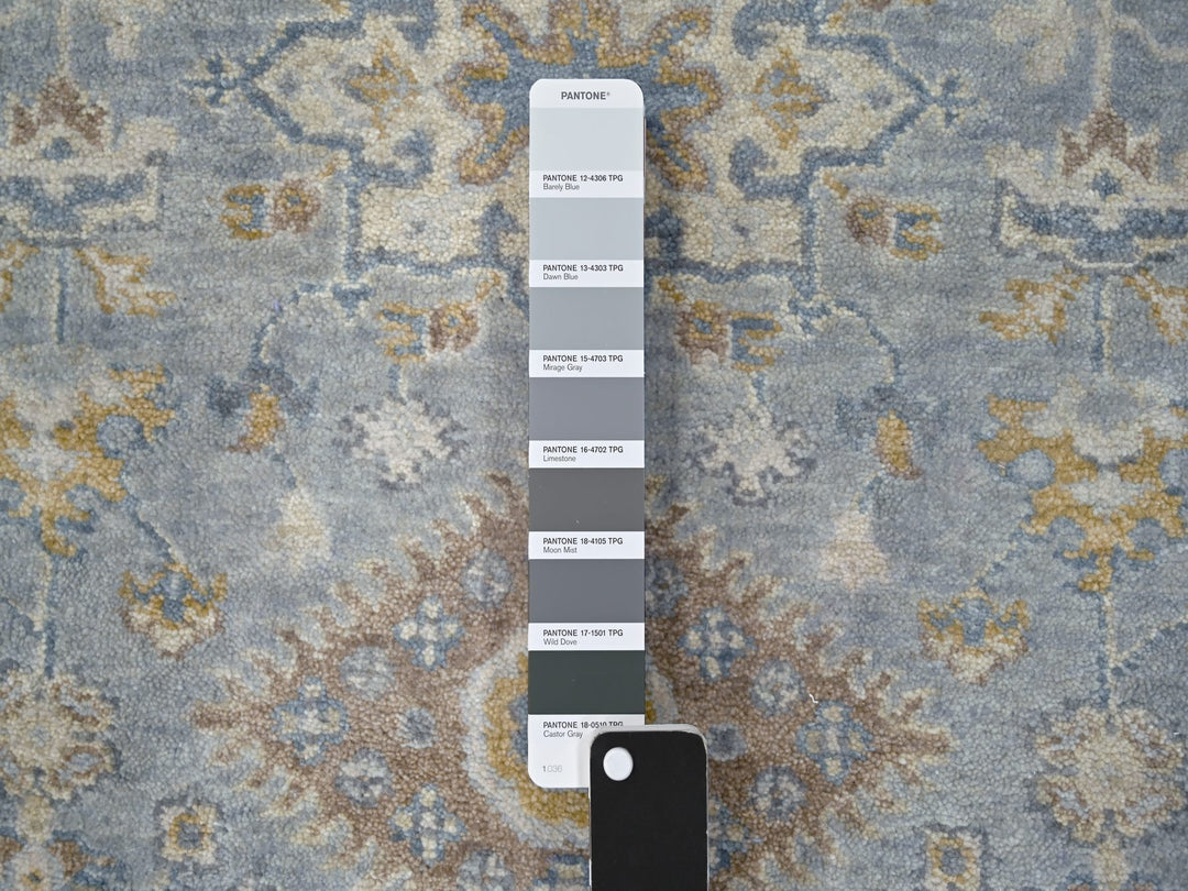 2'7" x 10'0" New Hand Knotted Grey Wool Runner Oriental Rug - MOA10284712