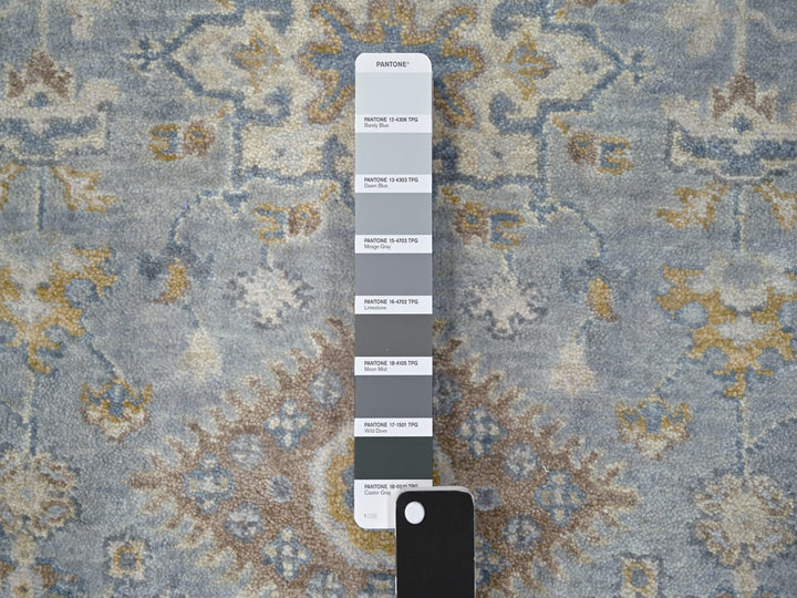 2'7" x 10'0" New Hand Knotted Grey Wool Runner Oriental Rug - MOA10284712
