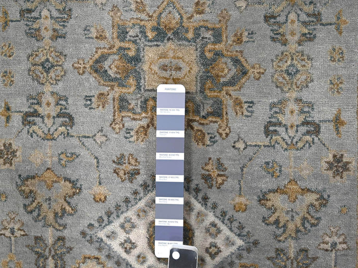 3'1" x 5'0" New Hand Knotted Grey Wool Rectangle Oriental Rug - MOA10284714