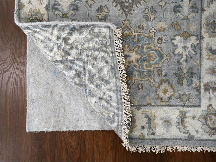 2'8" x 8'0" New Hand Knotted Grey Wool Runner Oriental Rug - MOA10284721