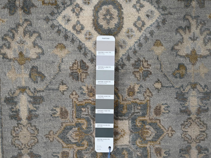 2'8" x 8'0" New Hand Knotted Grey Wool Runner Oriental Rug - MOA10284721