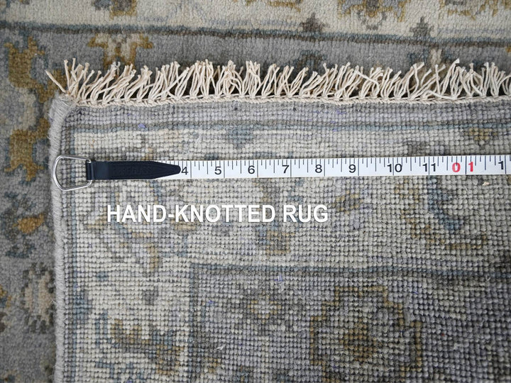 2'8" x 8'0" New Hand Knotted Grey Wool Runner Oriental Rug - MOA10284721