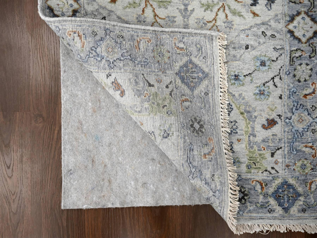 2'8" x 27'8" New Hand Knotted Grey Wool Runner Oriental Rug - MOA10284735