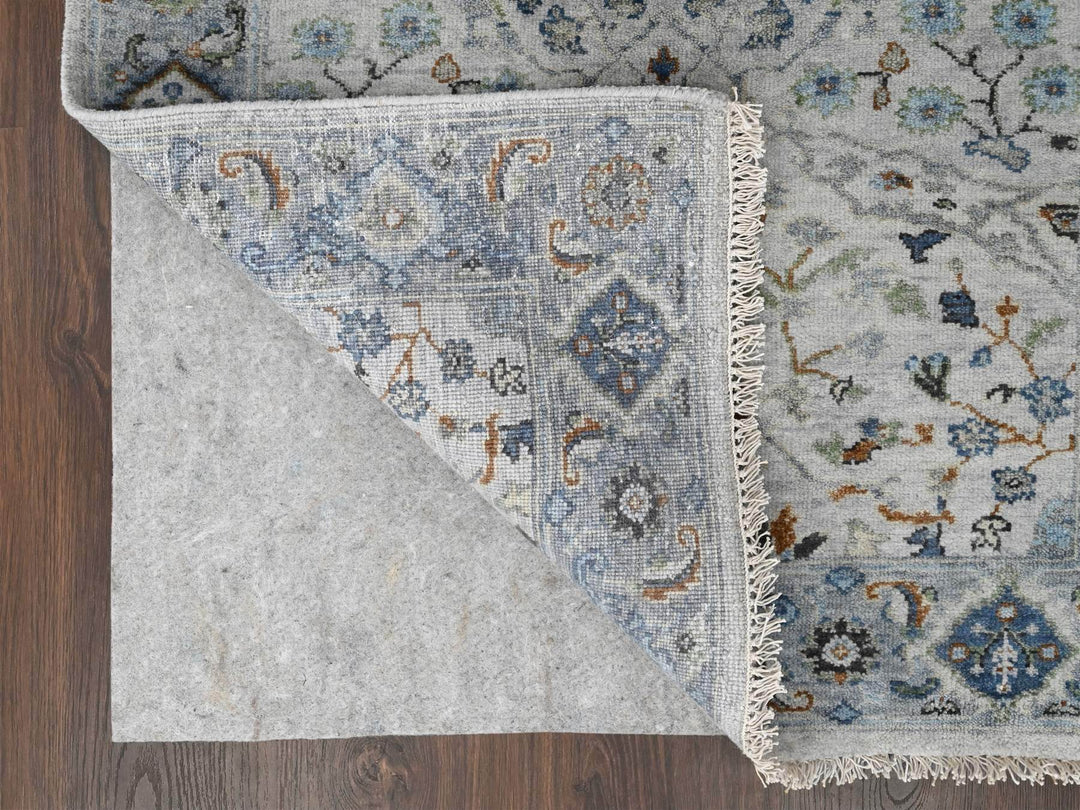 3'0" x 5'0" New Hand Knotted Grey Wool Rectangle Oriental Rug - MOA10284740