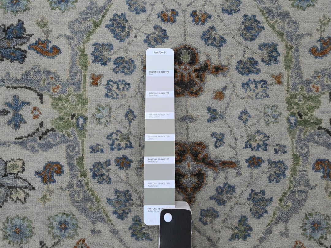3'0" x 5'0" New Hand Knotted Grey Wool Rectangle Oriental Rug - MOA10284740