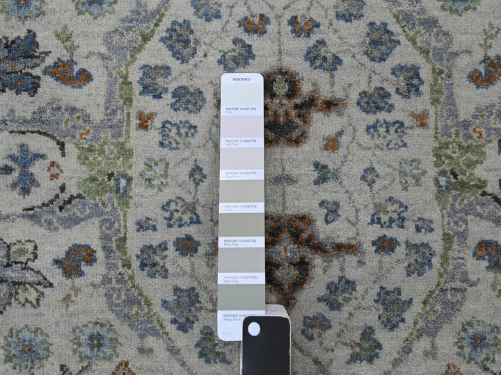 3'0" x 5'0" New Hand Knotted Grey Wool Rectangle Oriental Rug - MOA10284740