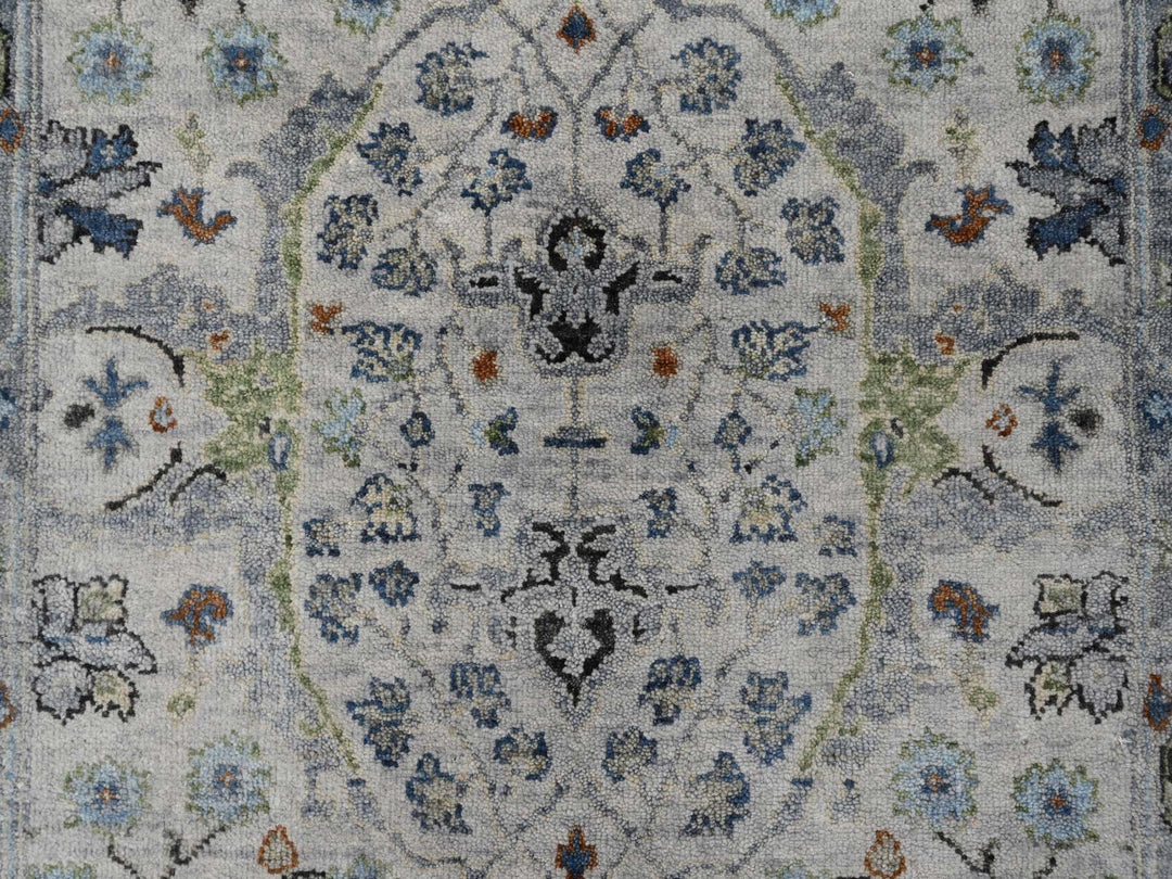 3'0" x 5'0" New Hand Knotted Grey Wool Rectangle Oriental Rug - MOA10284740