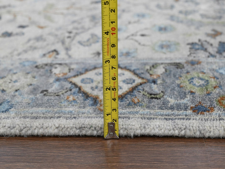 3'0" x 5'0" New Hand Knotted Grey Wool Rectangle Oriental Rug - MOA10284740