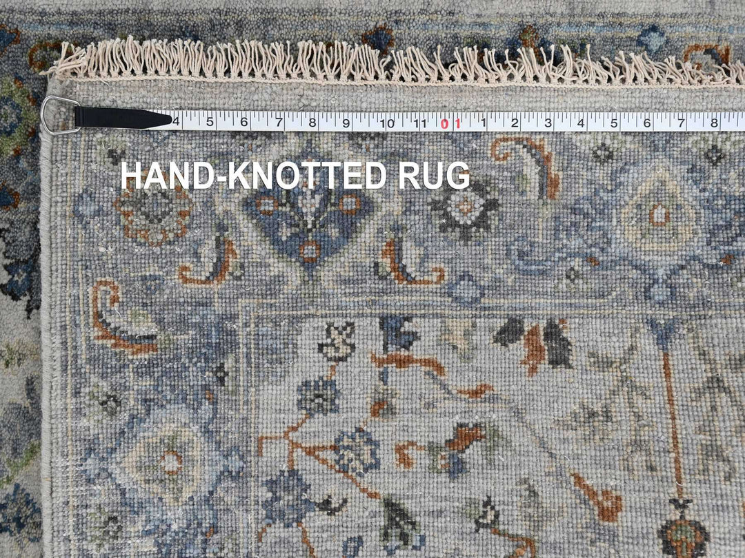3'0" x 5'0" New Hand Knotted Grey Wool Rectangle Oriental Rug - MOA10284740